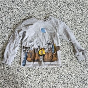 Carhartt Gray Long Sleeve Kids Tee with Graphic